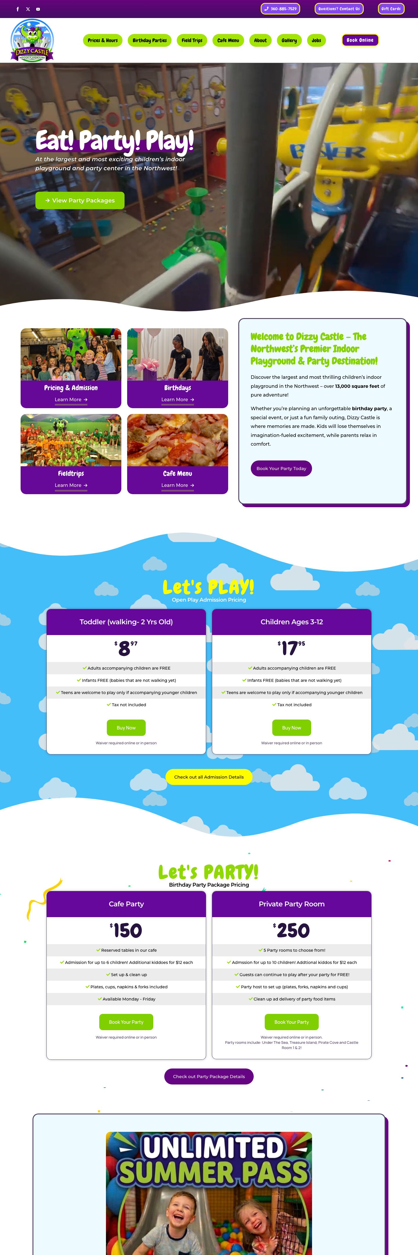 Dizzy Castle website by Inspirable