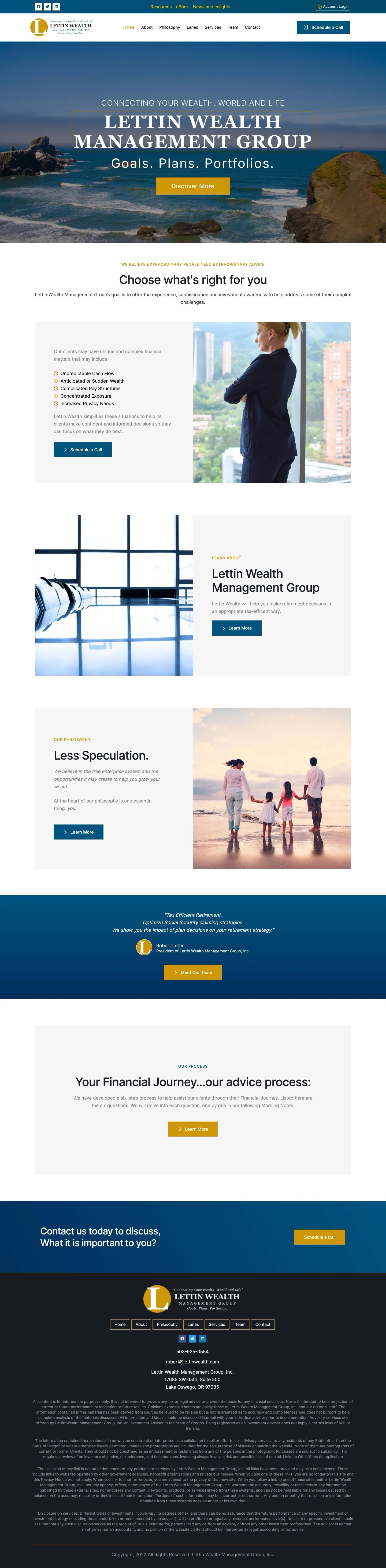 Lettin' Wealth Management website by Inspirable