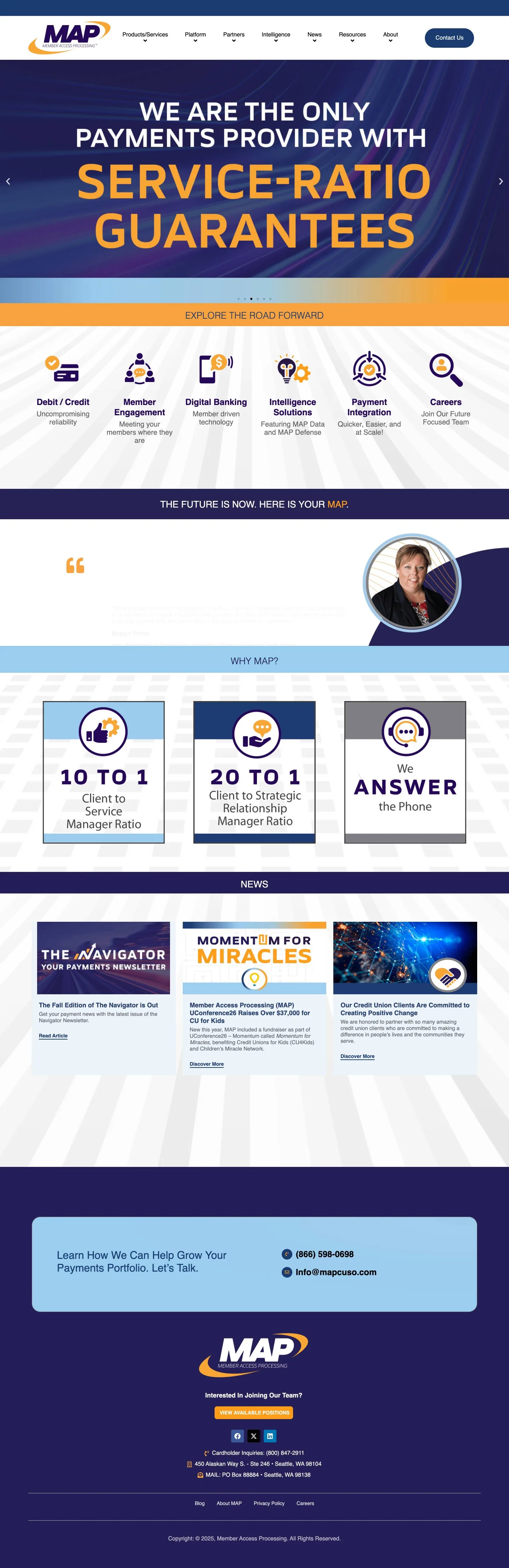 MAP CUSO website by Inspirable