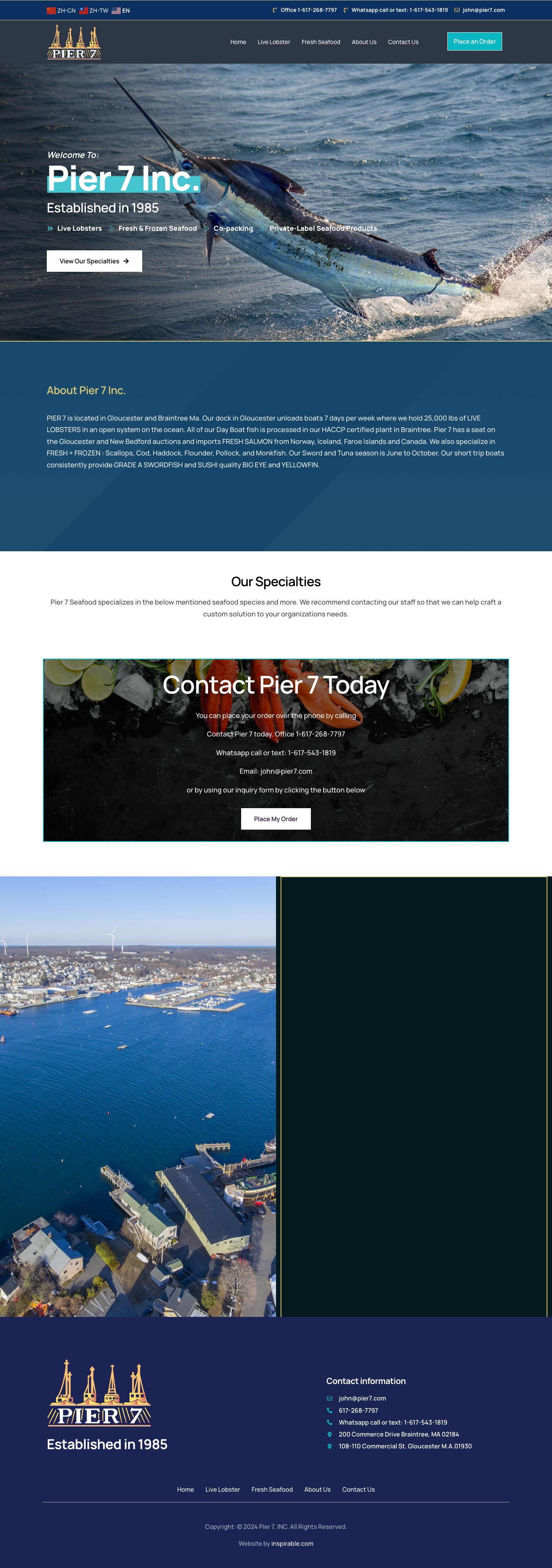 Pier 7 website by Inspirable