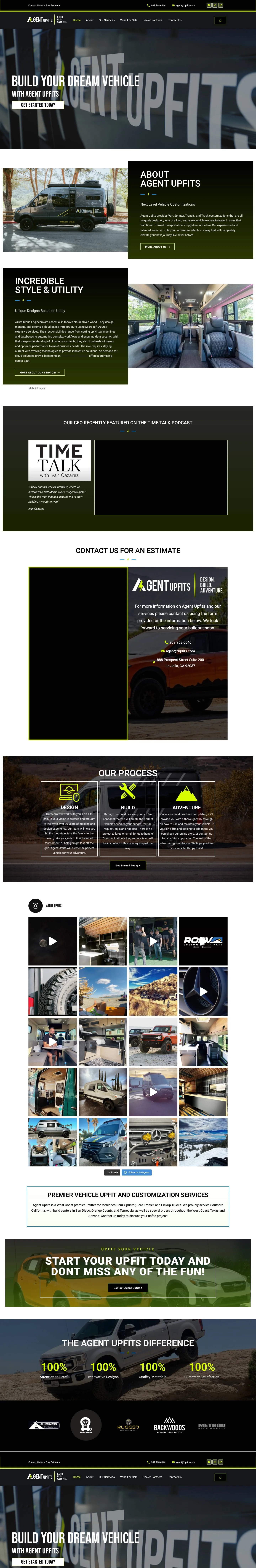 Agent Upfits website by Inspirable